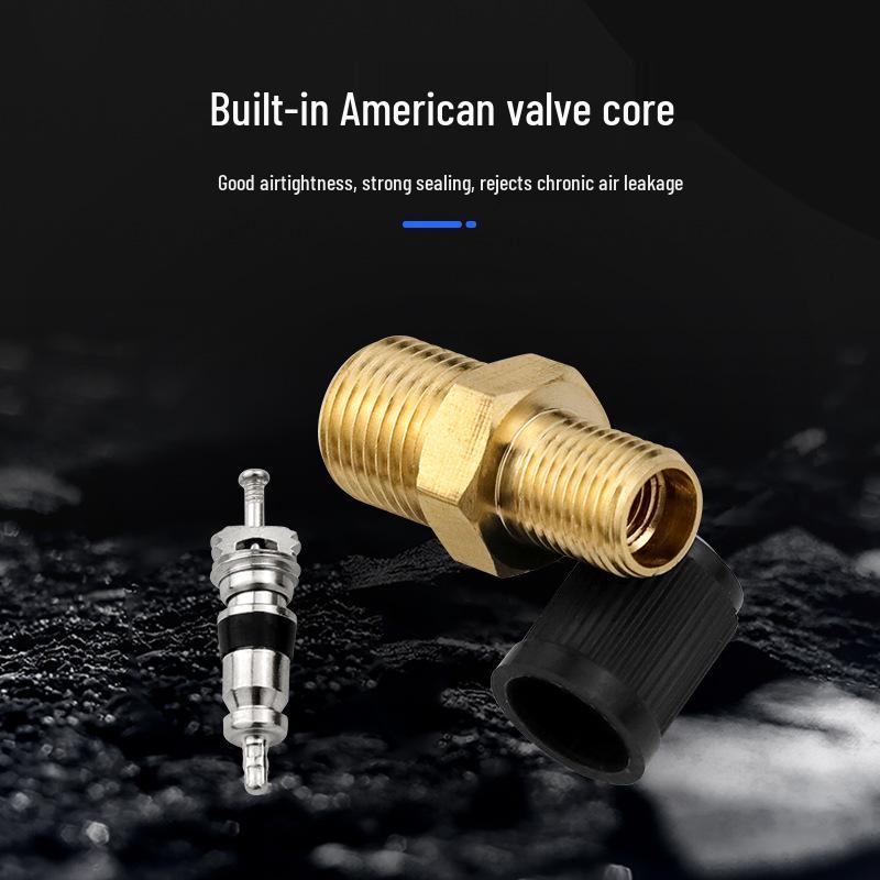 Pressure Tank Valve: Threaded Air Stem with Built-in American Core for Filling and Storage