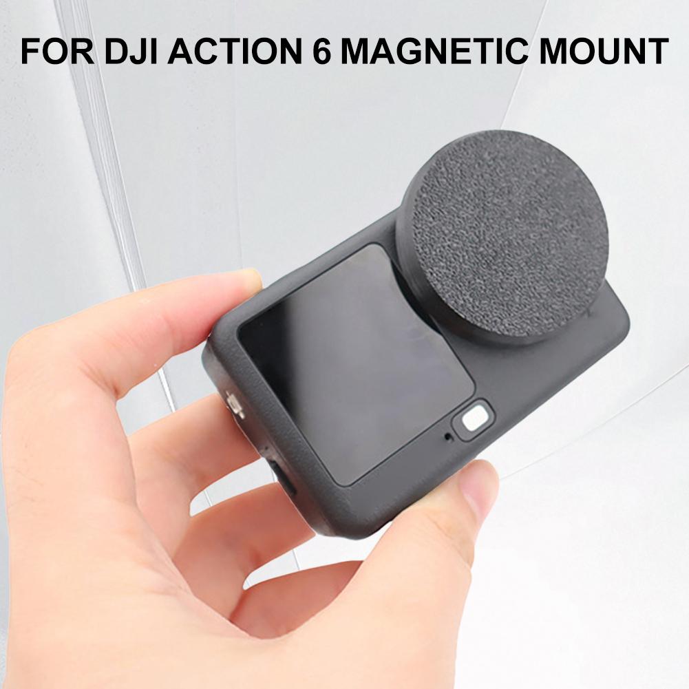 Black Camera Lens Protective Cover For DJI OSMO Action 6 Non Slip Silicone Dust-proof Scratch-resistant Cover