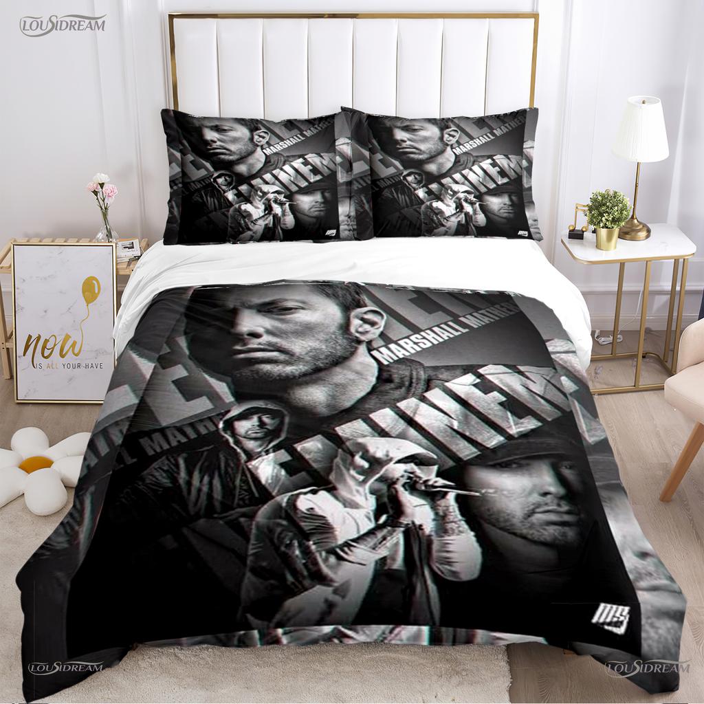 Comforter Casal Eminem-Music All Season Comforter Bedding Sets Soft And S Boys Single/Double/Queen/King