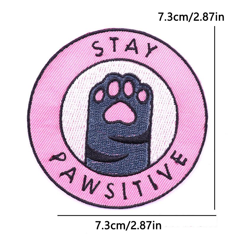Fusible Iron On Patch Cute Animal Patch Embroidery with Cat Butterfly Dinosaur Fantasy Trio for Kids Vest Kawaii Story Decor