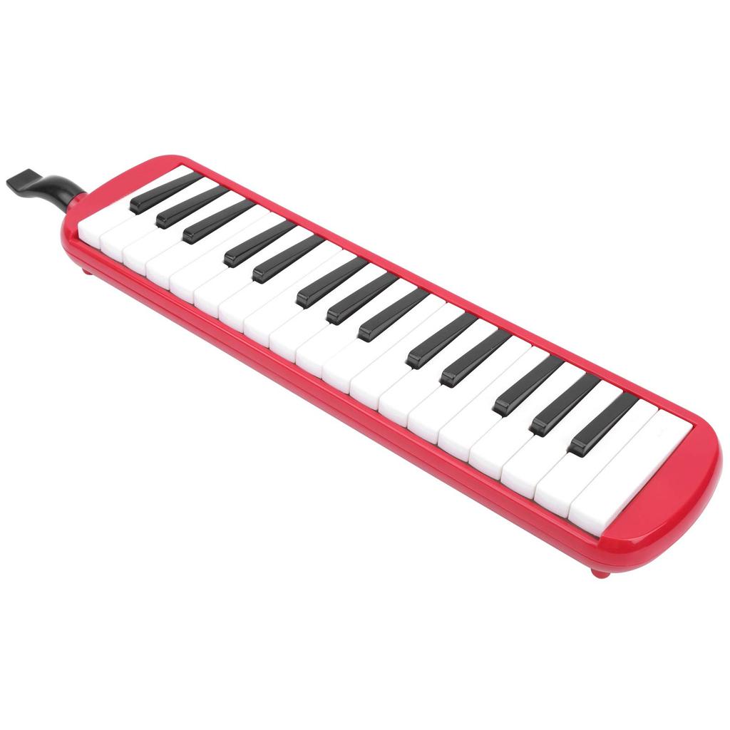 Beginner's 32-Key Melodica, Comfortable for Music Education, Safe and Non-Toxic, Suitable for Elementary and Kindergarten Students (Red)