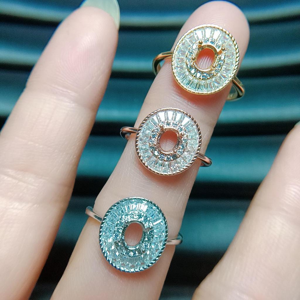 Elegant S925 Silver Rose Gold-Plated Ring Setting (4x5mm) for Women