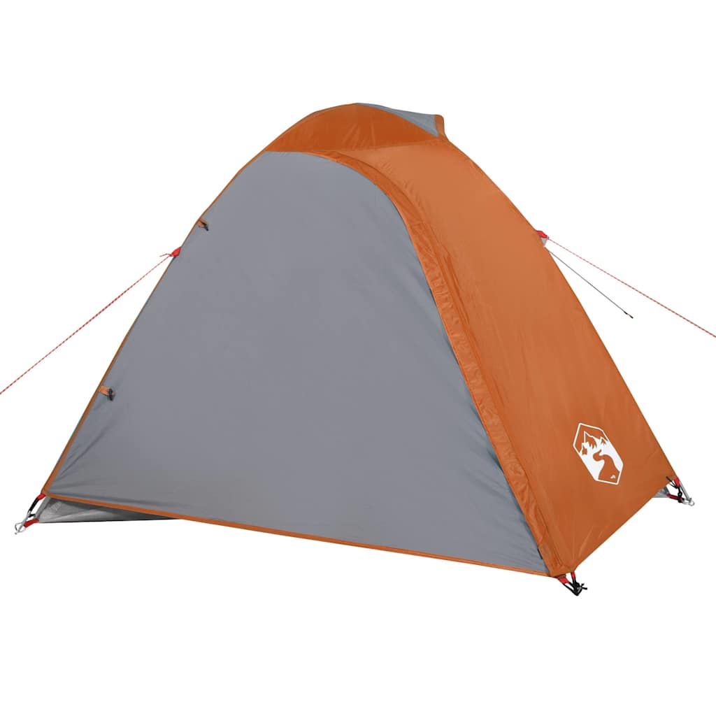 Vidaxl Tourist Tent, 2-Person, Grey-Orange, Waterproof