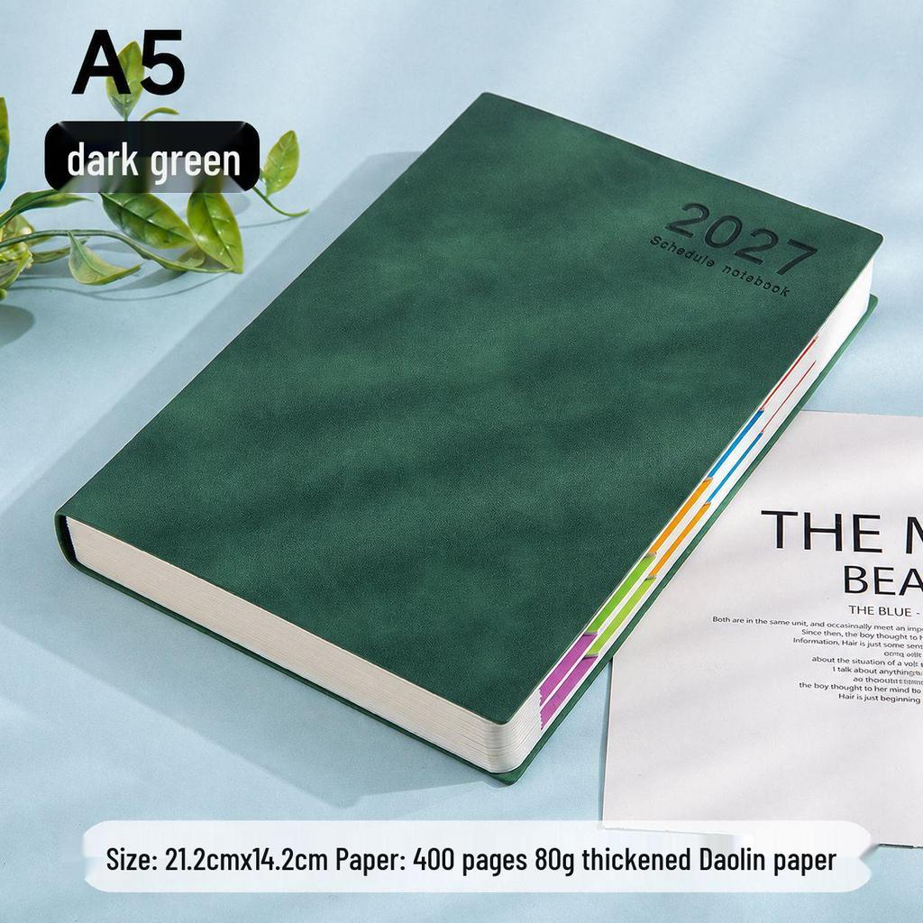 2026 Daily Planner: Thickened One Page Per Day Business Diary Notebook