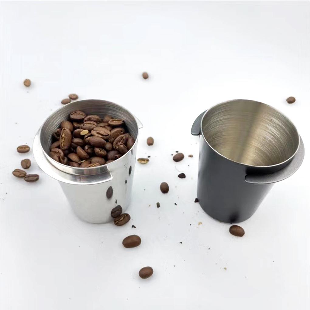 Stainless Steel Coffee Portafilter Receiving Dosing Cup 51/53/58mm Cups Reusable Powder Feeder Kitchen Gadgets