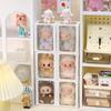 6pcs Display Box Glass Doll Storage Box Cotton Doll Blind Box Handmade Transparent Baby Cabinet