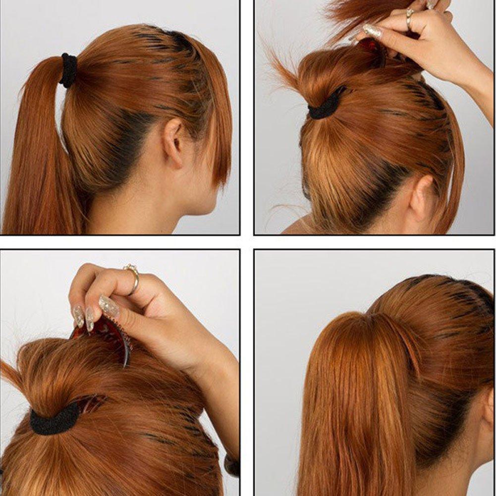 1/2/4pcs Fluffy Hair Comb Simple Ponytail Hair Clips Ponytail Heightener Girls Hair Styling Tools Elegant Hair Clip Accessory