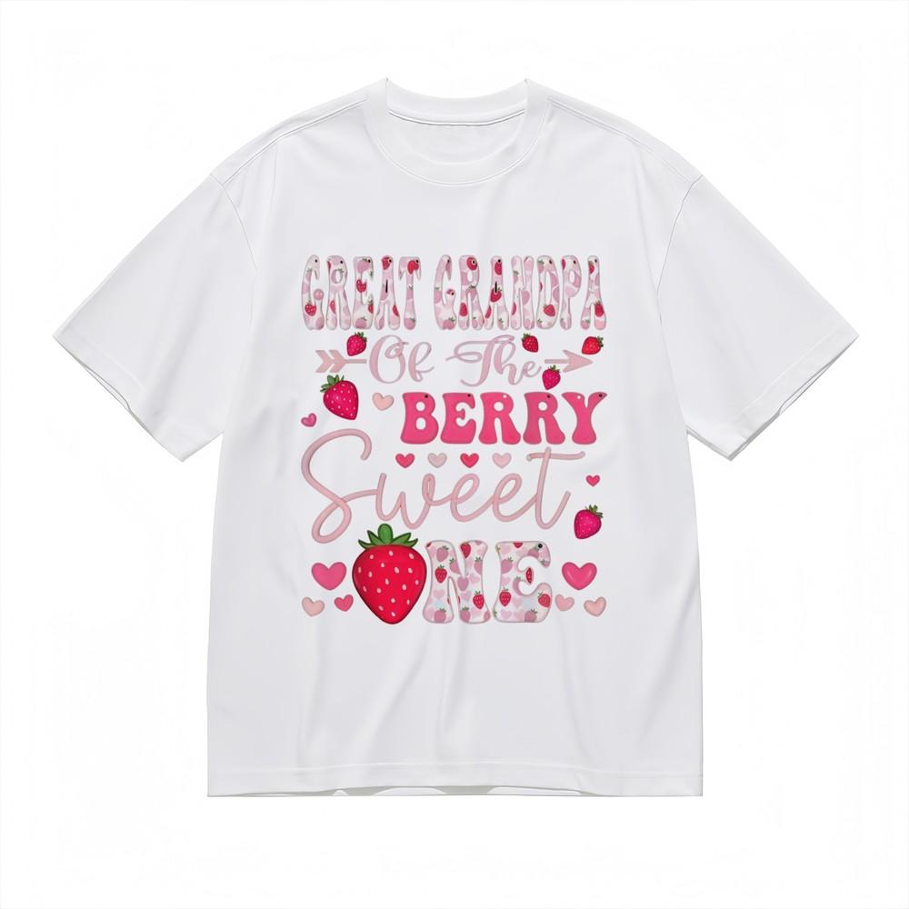 

Women s T-shirt With Sweet Heart Strawberry Graphic Unisex White 100% Cotton Tee 2XL