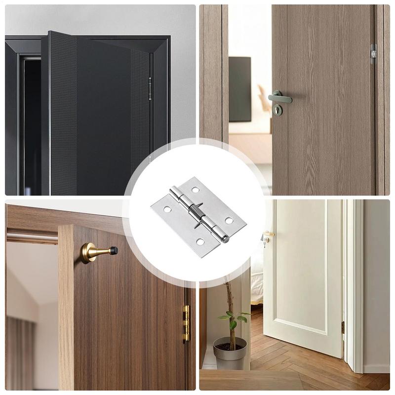 Spring Hinges Stainless Steel Self Closing Spring Door Internal Hinge Automatic Rebound Hinge with Spring Furniture Hardware