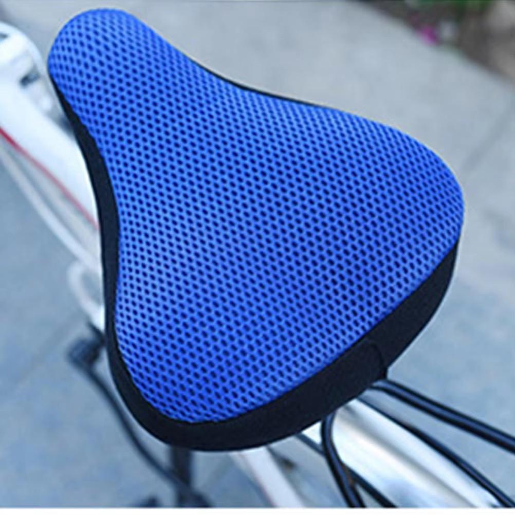 1-6Pcs Bicycle Saddle 3D Soft Bike Seat Cover Cycling Silicone Seat Cushion Cycling Breathable Saddle Comfortable Bicycle Bike