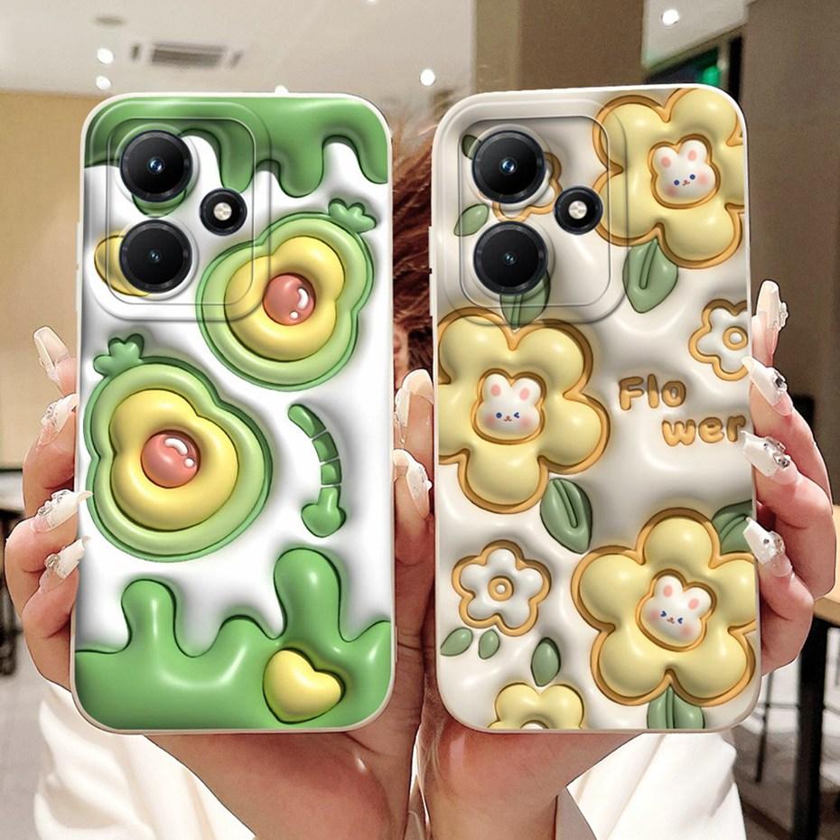 Lens Protective Cover For Infinix Hot 30i 30 Hot30 Play NFC Cute Printed Soft Silicon Phone Case For Infinix Hot30i 30 30Play 4G