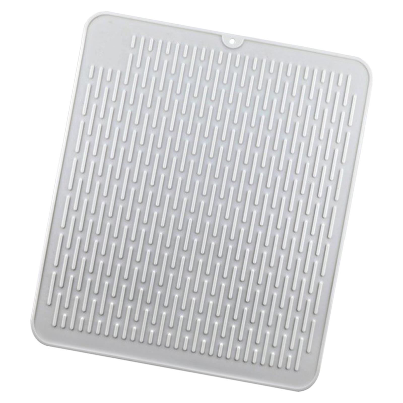 

Silicone Dish & Utensil Draining Board Dish Drying Mat Drain Pad білий