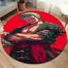 Roronoa Zoro Round Area Rug Carpet Rug For Living Room Bedroom Sofa Playroom Decor Nonslip Floor Mat