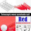 Width 3m Outdoor Telescopic Sun Shade Sail UV Resistant Swimming Pool Shading Cover Patio Pergola Retractable Shading Cover