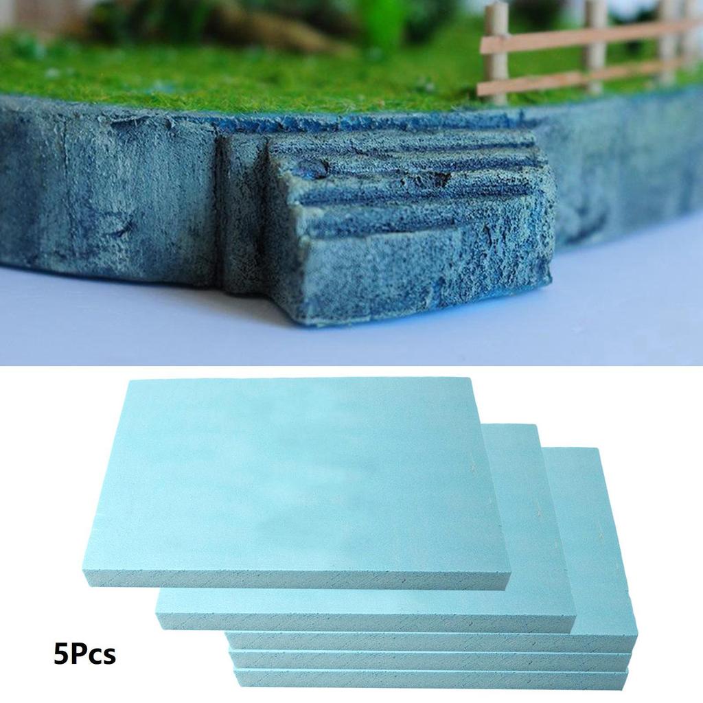 5Pcs Foam Rectangle Blocks for Hobby Arts Crafts Accessory Miniature Garden