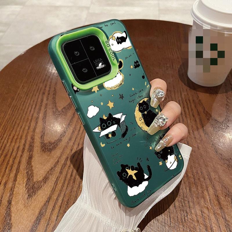 

Милый чехол с рисунком кота для iPhone 16 Samsung A55 A35 S24 FE Xiaomi Redmi Note 13 Pro 14C Huawei Honor противоударный бампер для телефона с защитой от царапин полное покрытие Redmi Note 13 4G