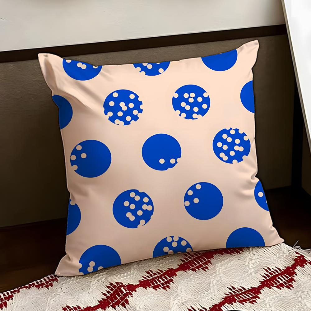 Dizzying polka dot Cushion Cover Reversible Soft Durable Pillow Cover Home Car MultiScene Use for Daily Comfort