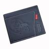 Men's Vintage Short Zipper Leather Wallet: High-End Spliced Embossed Multi-Functional Card Holder.