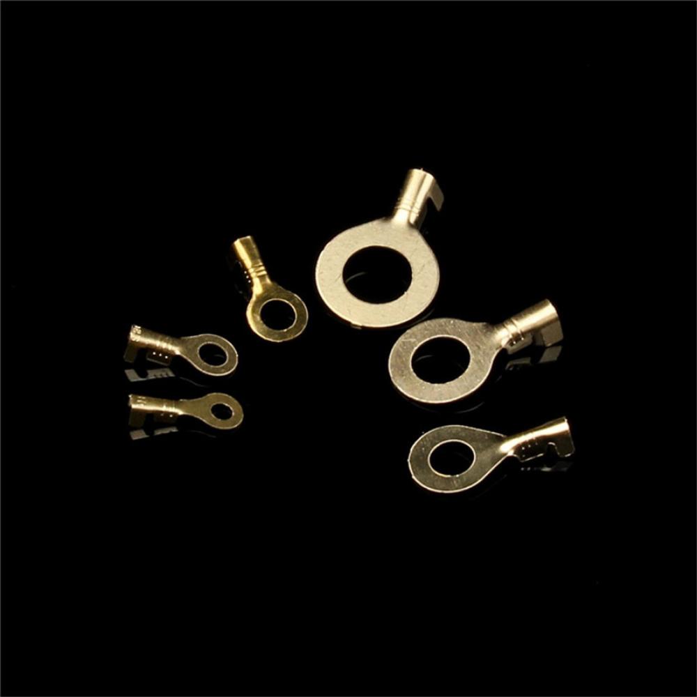 150 Pcs Brass Crimp Terminal Ring Type Cable 3.2-10.2Mm Wire Cable Connectors