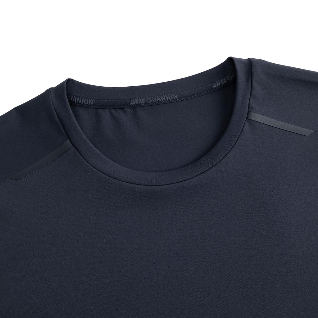 Anta T Shirts Men's Ink Blue 3 Crew Neck Moderate Straight Fit 152620158-3