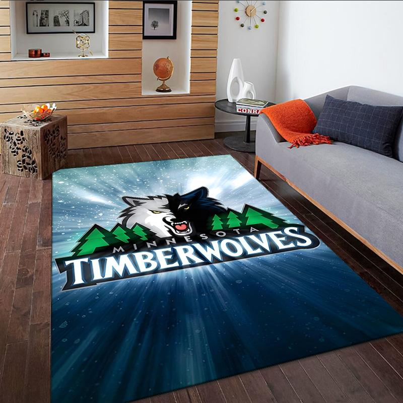 Timberwolves Logo  Carpet, Kitchen Rugs, Yoga Mat, Non-Slip Mats, Rug for Bathroom, Living Room bedroom, Camping Rugs Christmas Gift