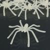 10Pcs Party DIY Decoration Halloween Luminous Rubber Fake Spider Plastic Figure Prank Funny Toy Home Party Decoration Gift