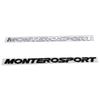 Odznaka z literami MONTERO SPORT dla logo Mitsubishi MONTEROSPORT etykieta na klapę bagażnika osłona maski samochodu logo do modyfikacji naklejki samochodowe