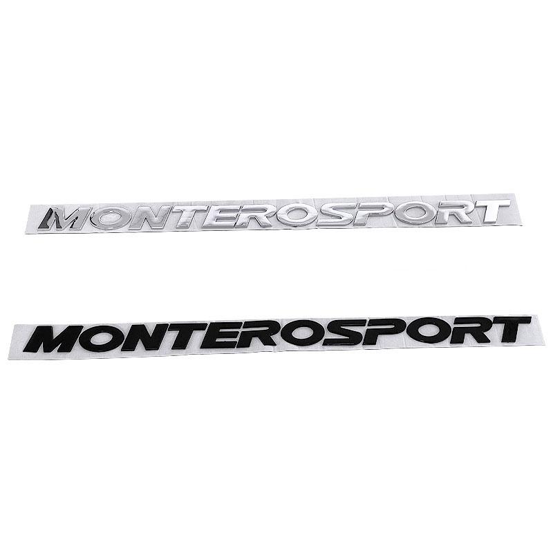 Odznaka z literami MONTERO SPORT dla logo Mitsubishi MONTEROSPORT etykieta na klapę bagażnika osłona maski samochodu logo do modyfikacji naklejki samochodowe