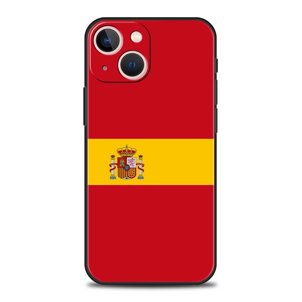 Spanien Stier Flagge Luxus Handyhülle Für iPhone 16 13 15 14 12 11 Pro MAX XR X SE XS 7 8 Plus Weiches TPU Stoßfeste Hülle