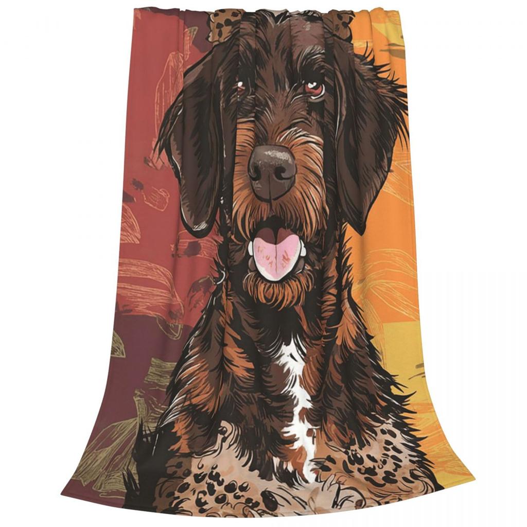 Boho Hunde Lagotto Romagnolo Sonnenuntergang Decken Weich Warm Flanell Überwurf Plüsch für Bett Wohnzimmer Picknick Reisen Zuhause Sofa