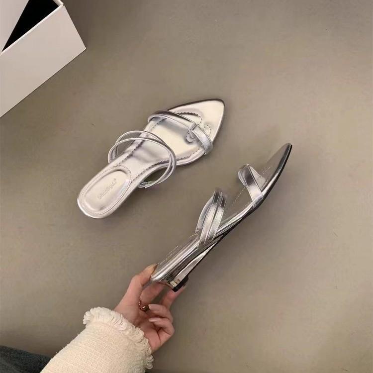 Shoes for Women 2024 Hot Sale Shallow Women's Slippers Fashion Set of Toes Dress Slippers Women Sexy Pointed Toe Flat Slippers