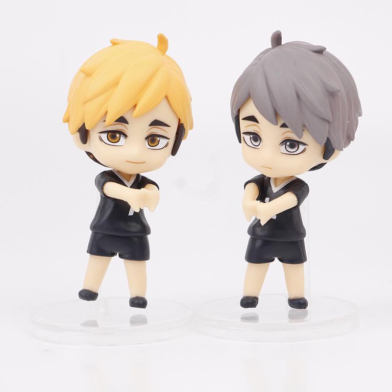 Haikyuu!! Micro-Landscape Figure Toy: Hinata Shoyo, Sugawara Koushi, and Kageyama Tobio.