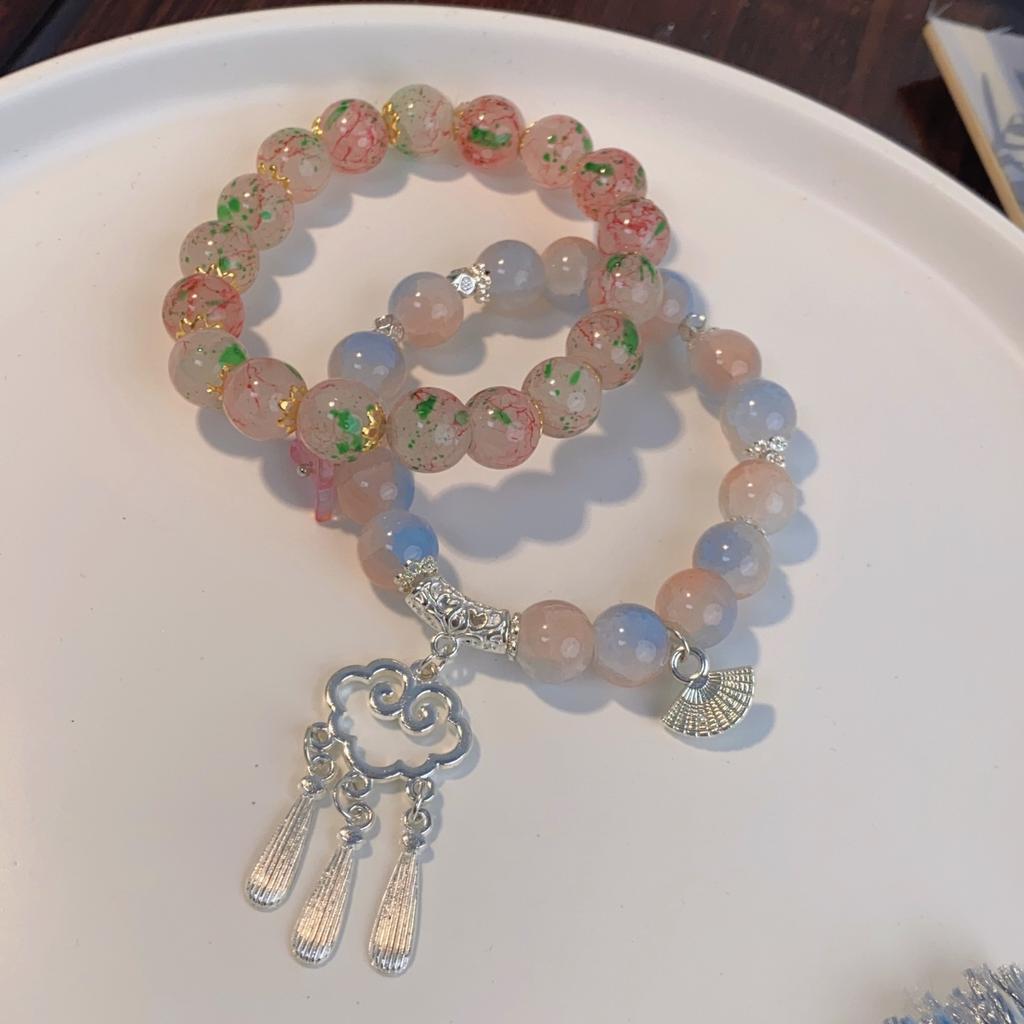 New Chinese Style Popular Beaded Bracelet Women's High-end Sense Niche Versatile Pearl Bracelet Retro Couple Hand Jewelry