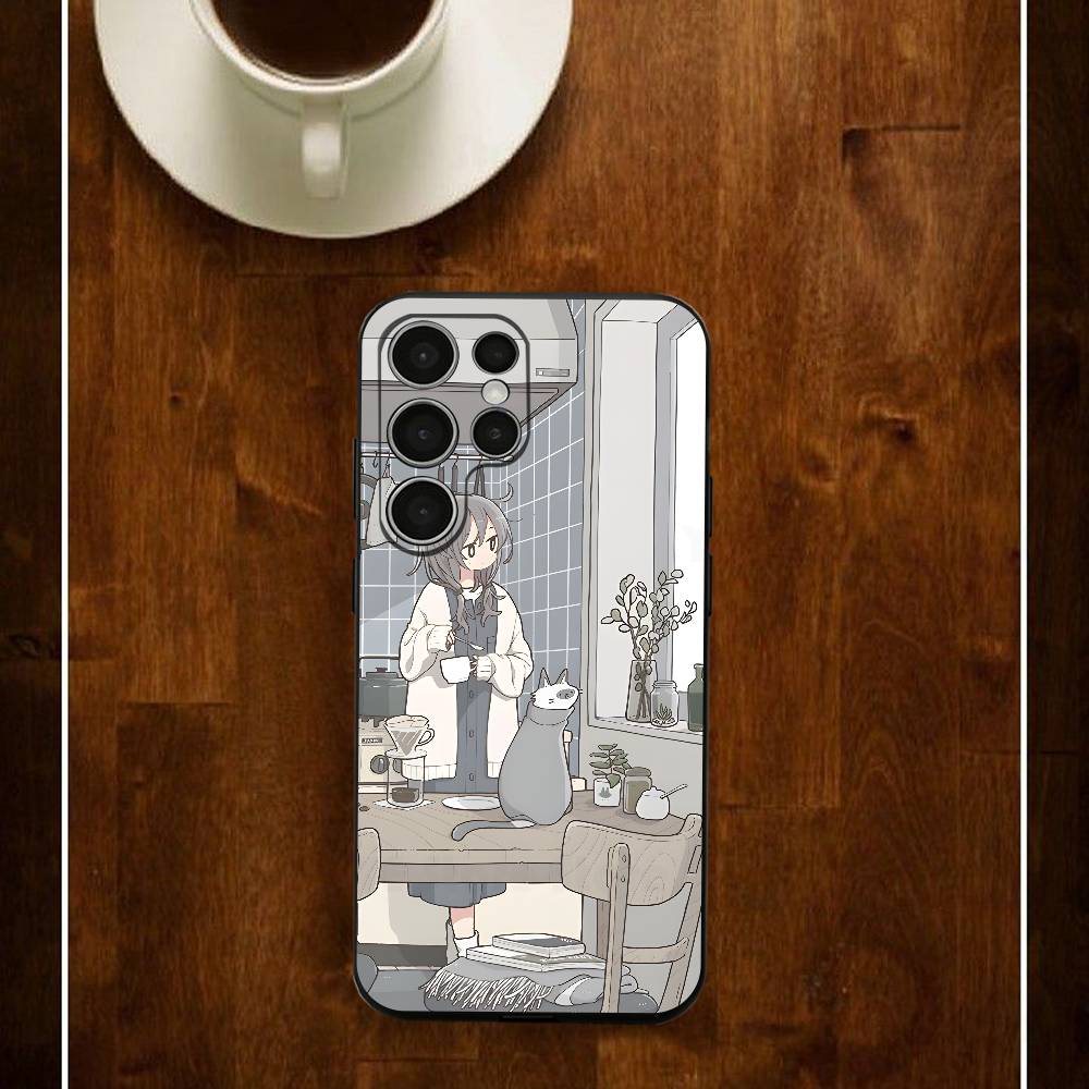

Warm Daily Life Silicone Case For Samsung S25 24 23 22 21 20 Plus Ultra 5G Lite Shockproof Cover Samsung S21 s305G