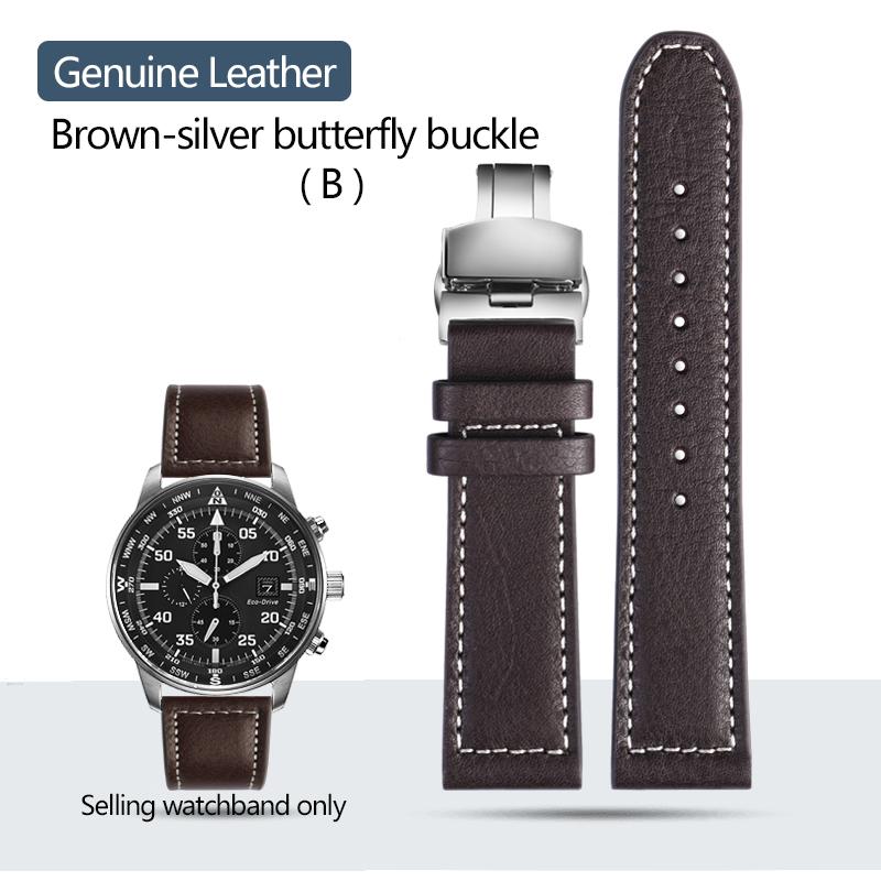 Hochwertiges Armband aus Rindsleder für Citizen CA0690 CA0695-17E CA4500 Armband Herren Stahl Kautschuk Uhrenarmband 20mm 22mm