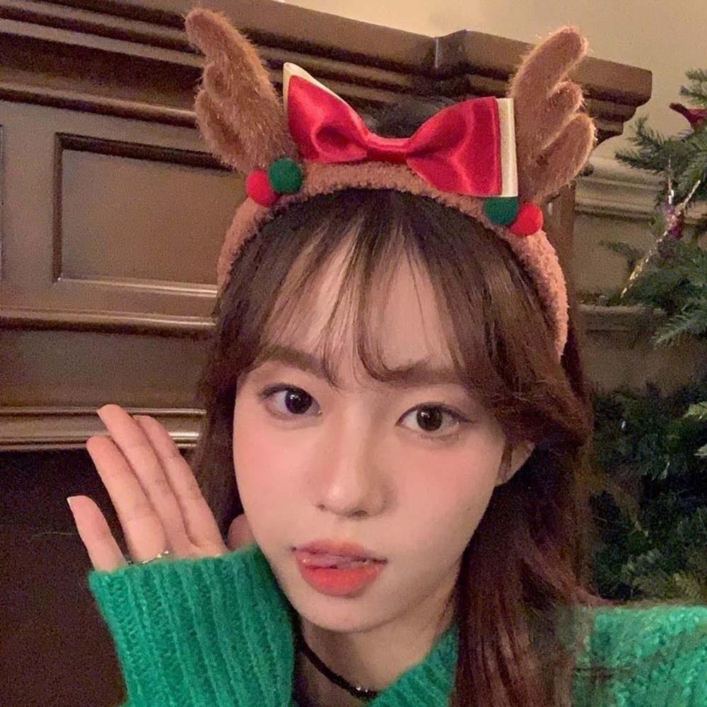 Shiny Sequin Christmas Headband Forest Green Elastic Band Xmas Tree Headpiece Lightweight Design Bright Red Sequin Hair Hoop