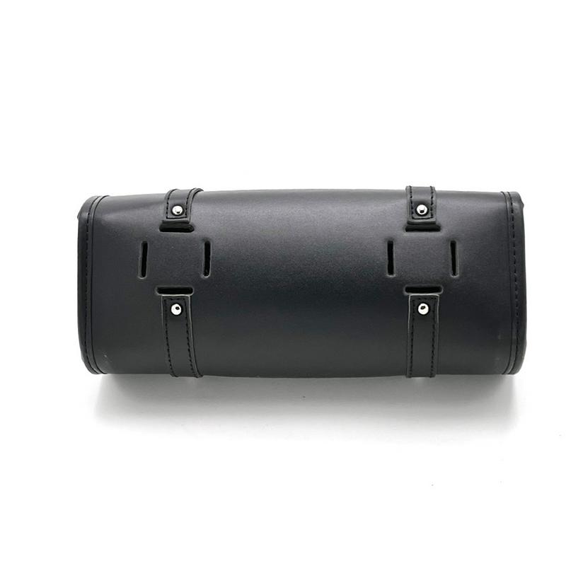 Motorrad Lenkertasche Motorrad Gabel Lenkertasche Mit Schloss Wasserdicht PU Leder Cool Retro Satteltasche Für Motorrad