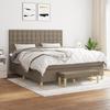 3137489 vidaXL Divan Bed with Mattress Taupe 160x200 Cm Fabric