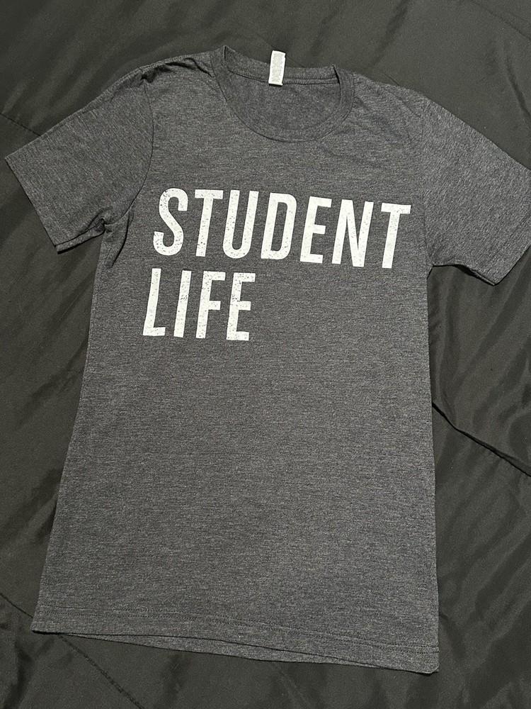 Bella + Canvas Women039s STUDENT LIFE Graphic TShirt Size XS Lightweight amp Comfy Unisex T-Shirt XXL