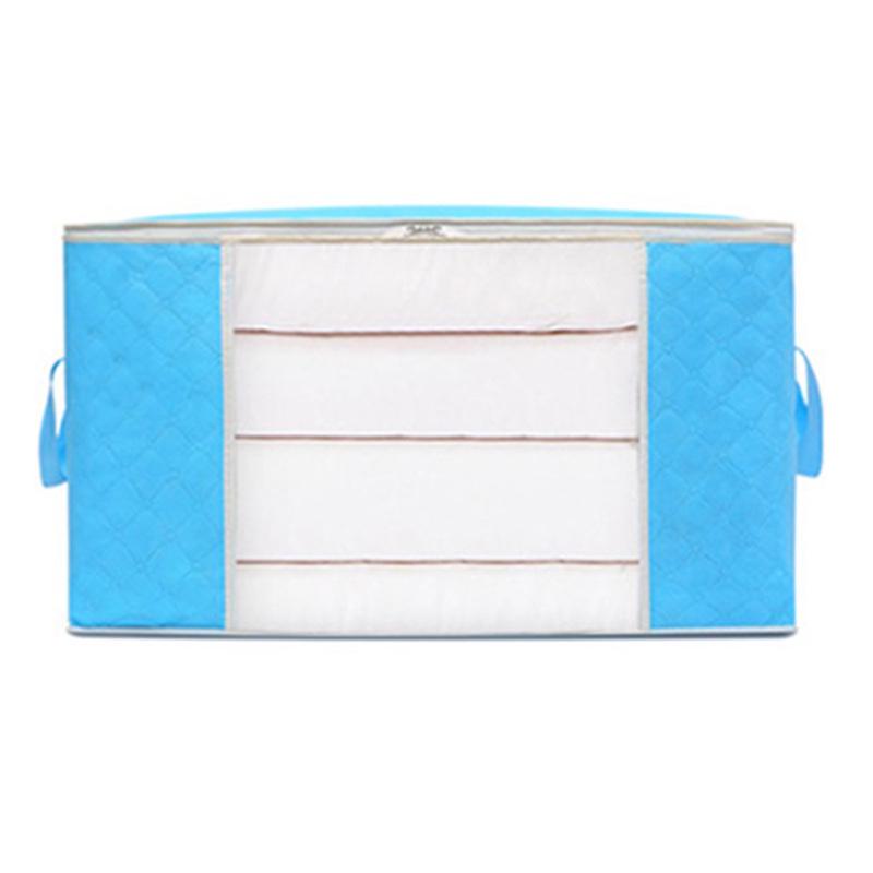 Large Clothes Storage Box with Cap Moistureproof Non-woven Bag Quilt Luggage Sundries Organizer