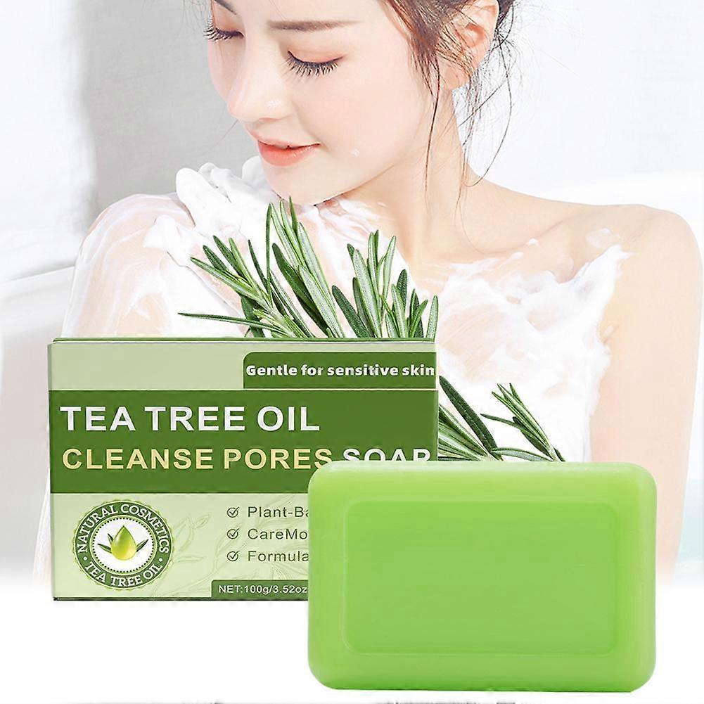 Sapone all'Olio di Tea Tree 100g Detergente Naturale per il Corpo alle Erbe Cura della Pelle Idratante