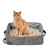 Portable Extra-Large Foldable Cat Litter Box for Travel