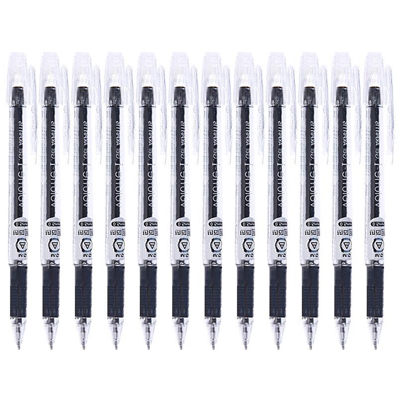 M&G Erasable Gel Pen, 0.5mm, Black, 12-Pack