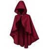 Halloween Cloak Retro Style Hooded Tailoring Metal Buckle Decoration Shawl Role-Playing Versatile Costume Accessory