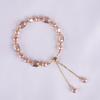 Bracciale da donna in finta perla, finto cristallo, regolabile, con nappa, stile retrò francese, liscio, in lega, leggero, di lusso, da indossare ogni giorno, braccialetto da polso, gioielli