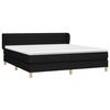 Maison Exclusive - Sommier à lattes de lit avec matelas Noir 160x200 cm Tissu