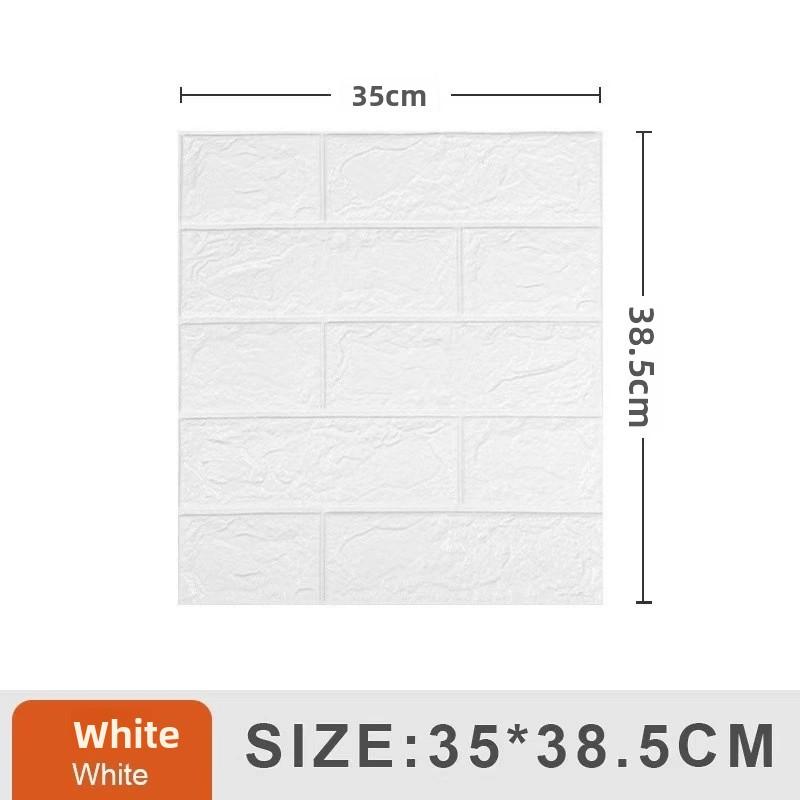 3D Tile Brick Wall Sticker Self-adhesive Waterproof Foam Wallpaper 10 Pcs 35x30cm