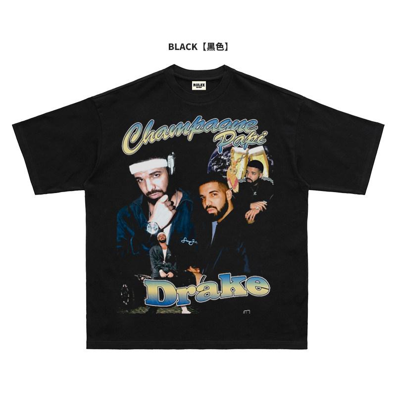 2026 Summer New Design Drake High-Quality Hip-Hop Street Comfortable Men's Round-neck Printed T-Shirt