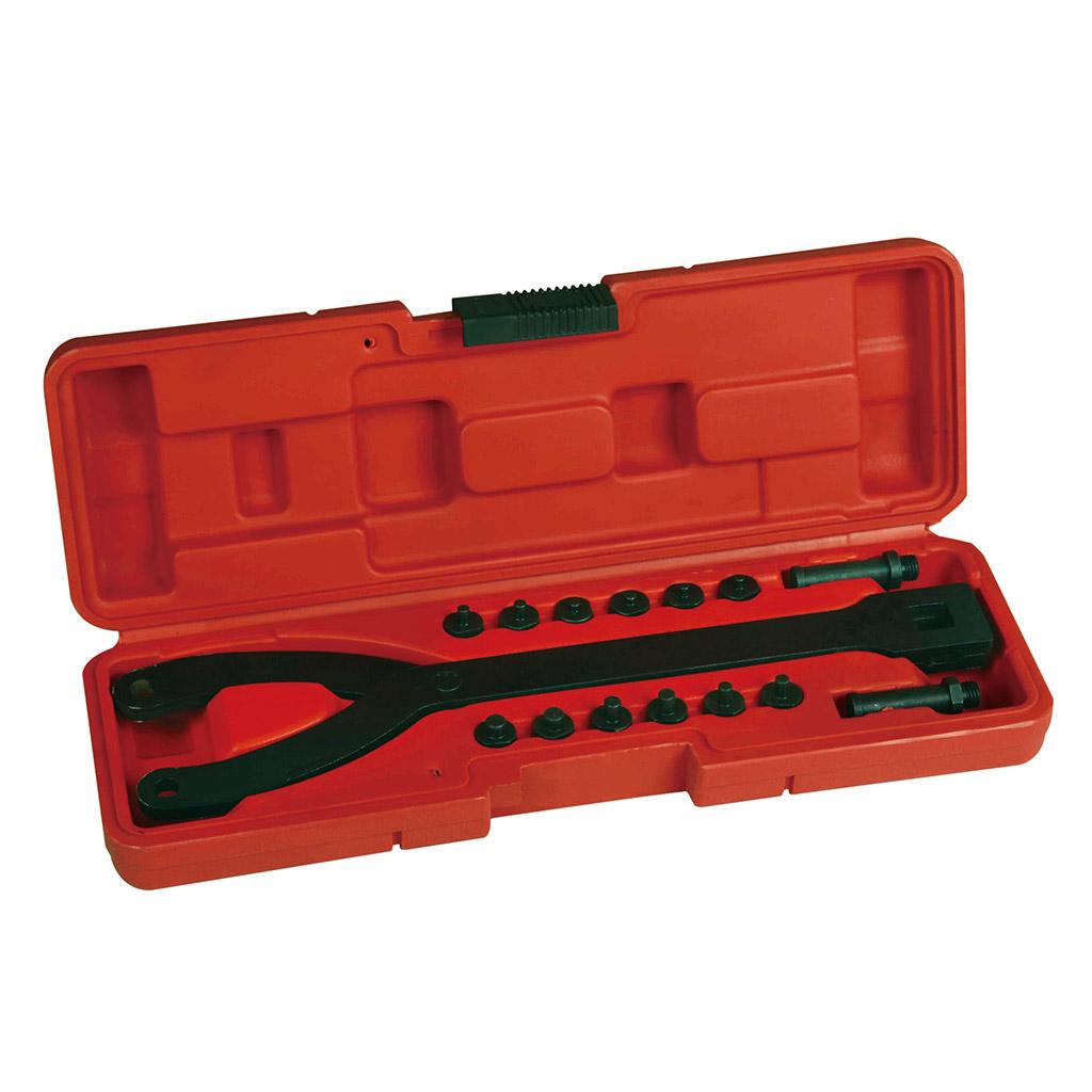 Adjustable Variable Pin Spanner Wrench Kit 15Pc Fan Clutch Pully Holder Wrench 1