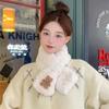 Cute Bear Japanese Embossed Velvet Soft Girl Warm Scarf Autumn and Winter Neck Protection Ins Wind Versatile Student Scarf